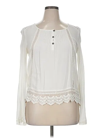 Pre-owned Jolt Long Sleeve Blouse In Ivory