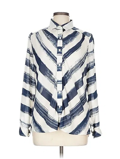 Pre-owned Jolt Long Sleeve Blouse In White