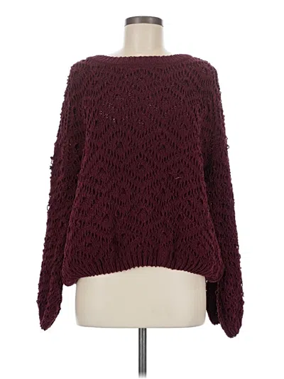 Pre-owned Jolt Pullover Sweater In Burgundy