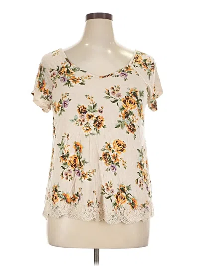 Pre-owned Jolt Short Sleeve Blouse In Ivory
