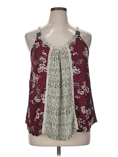 Pre-owned Jolt Sleeveless Blouse In Burgundy