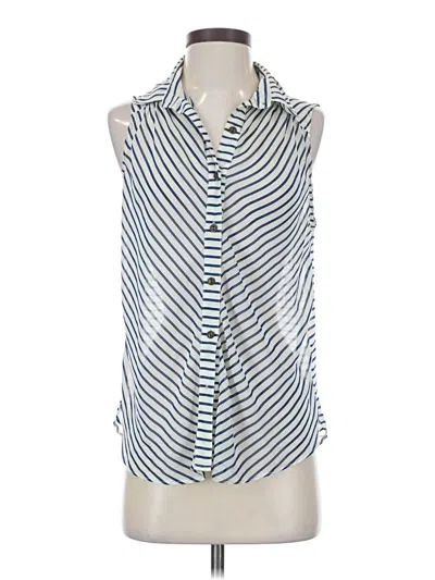 Pre-owned Jolt Sleeveless Button Down Shirt In Blue