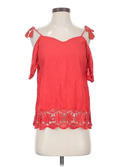 Pre-owned Jolt Tank Top Red Cold Shoulder Neckline Tops
