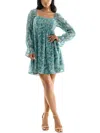 Jolt Womens Chiffon Mini Dress In Multi