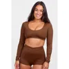 Jolyn Avalon Long Sleeve Crop Rashie In White