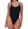 Jolyn Catherine Surf One Piece In Black/white In Black