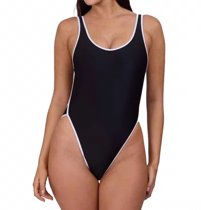 Jolyn Catherine Surf One Piece In Black/white