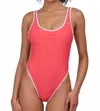 Jolyn Catherine Surf One Piece In Coral Reef & White In Red