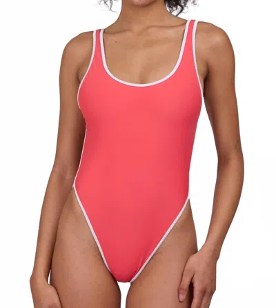 Jolyn Catherine Surf One Piece In Coral Reef & White In Red