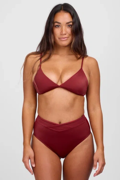 Jolyn Elena Bikini Bottom In Burgundy