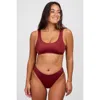 Jolyn Layla Bikini Bottom In Burgundy