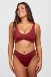 Jolyn Sirena Bikini Bottom In Burgundy