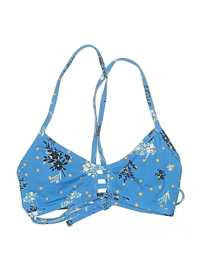 Pre-owned Jolyn Swimsuit Top Blue Print Pattern Swimwear