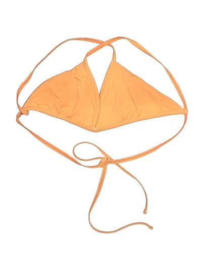 Pre-owned Jolyn Swimsuit Top Green Solid Pattern Swimwear