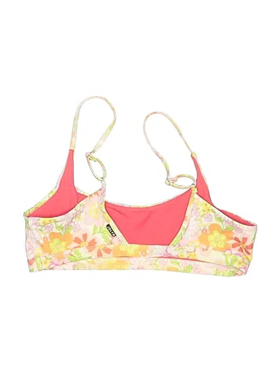 Pre-owned Jolyn Swimsuit Top Pink Floral Pattern Swimwear