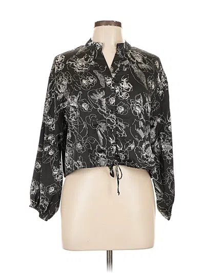 Pre-owned Jon & Anna 3/4 Sleeve Blouse In Black