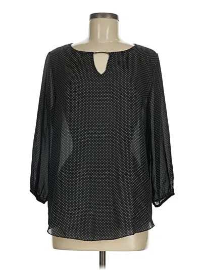 Pre-owned Jon & Anna 3/4 Sleeve Blouse In Black