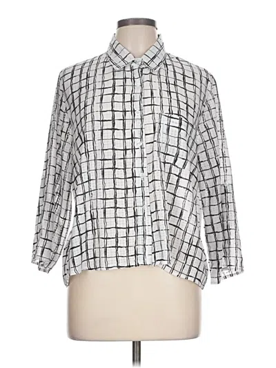 Pre-owned Jon & Anna 3/4 Sleeve Blouse In Silver