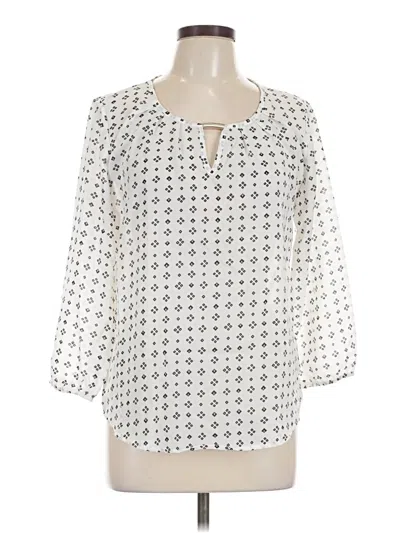 Pre-owned Jon & Anna 3/4 Sleeve Blouse In White