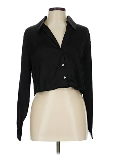 Pre-owned Jon & Anna Long Sleeve Blouse In Black