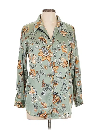 Pre-owned Jon & Anna Long Sleeve Blouse In Blue