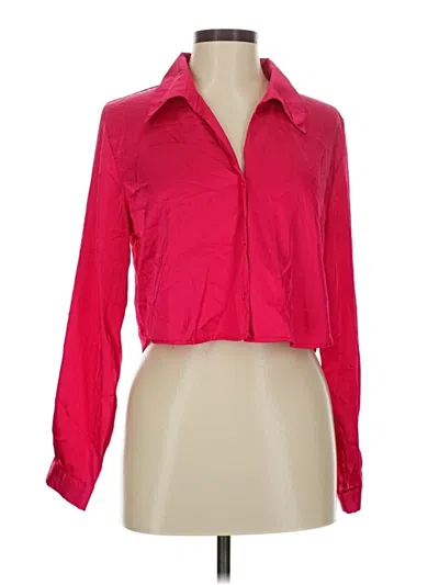 Pre-owned Jon & Anna Long Sleeve Blouse In Pink