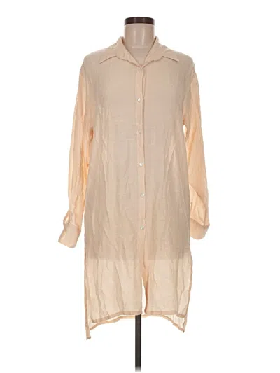 Pre-owned Jon & Anna Long Sleeve Blouse In Tan