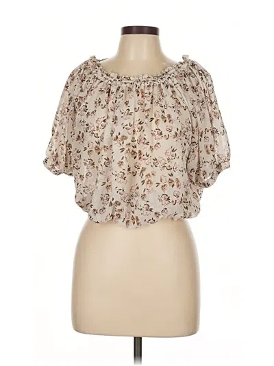 Pre-owned Jon & Anna Short Sleeve Blouse In White