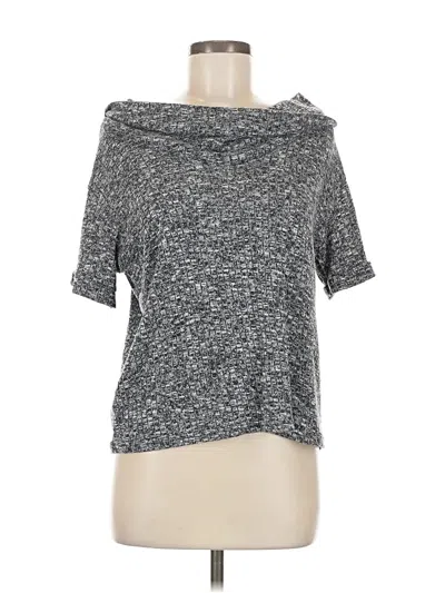 Pre-owned Jon & Anna Short Sleeve Top Gray Cowl Neck Tops