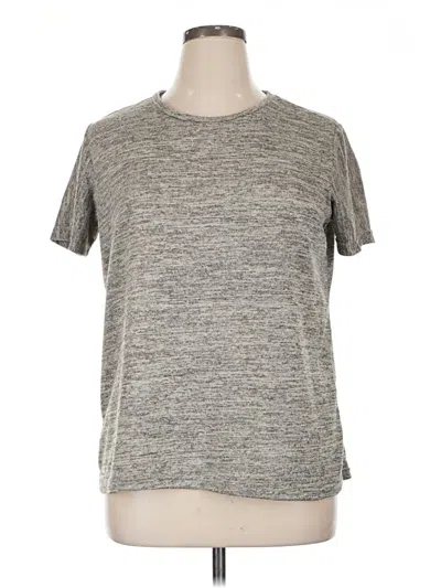 Pre-owned Jon & Anna Short Sleeve Top Gray Crew Neck Tops
