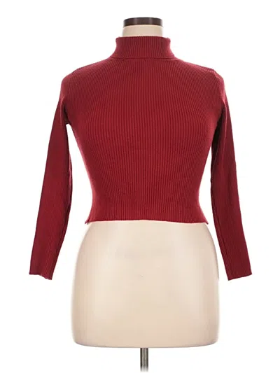 Pre-owned Jon & Anna Turtleneck Sweater In Red