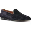Jon Josef Gatsby Bow Velvet Venetian Loafer In Linda Black