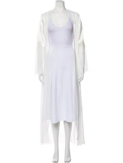 Pre-owned Jon Quil By Diane Samandi Cowl Neck Sweater In White