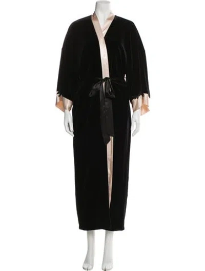Pre-owned Jon Quil By Diane Samandi Robe In Black