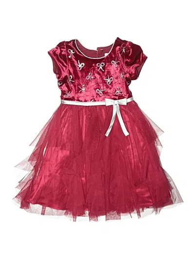 Pre-owned Jona Michelle Kids' Dress In Burgundy
