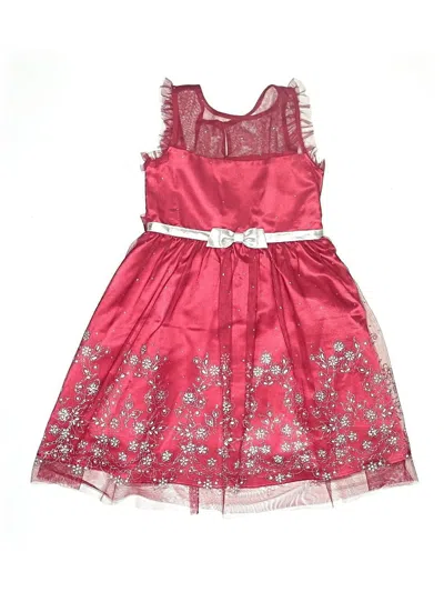 Pre-owned Jona Michelle Kids' Dress In Burgundy