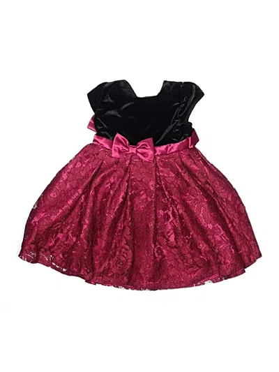 Pre-owned Jona Michelle Kids' Dress In Burgundy
