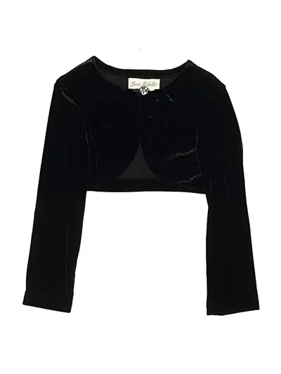 Pre-owned Jona Michelle Kids' Long Sleeve Top Black Sweetheart Neckline Tops