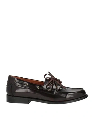 Jonak Aulga Woman Loafers Dark Brown Size 9 Leather