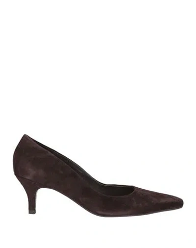 Jonak Debrief Woman Pumps Dark Brown Size 9 Leather