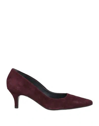 Jonak Debrief Woman Pumps Plum Size 9 Leather In Purple