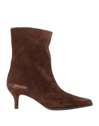 Jonak Delanie Woman Ankle Boots Brown Size 9 Leather
