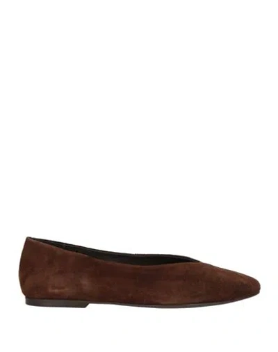 Jonak Delvis Woman Ballet Flats Brown Size 9 Leather