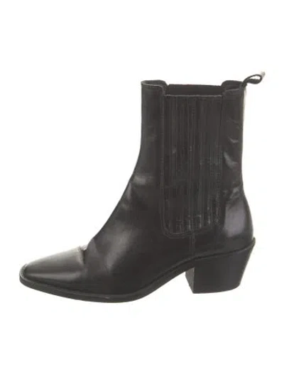 Pre-owned Jonak Leather Chelsea Boots In Black