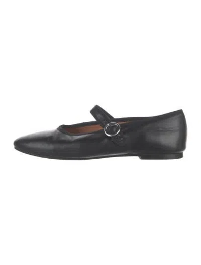 Pre-owned Jonak Leather Mary Jane Flats In Black