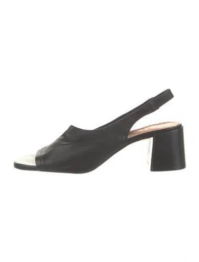 Pre-owned Jonak Leather Slingback Pumps In Grey