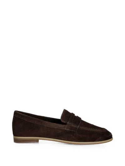 Jonak Paris Aca Suede Penny Loafers In Brown