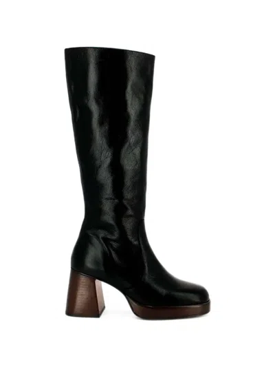 Jonak Paris Betina Platform Knee-high Boots In Black