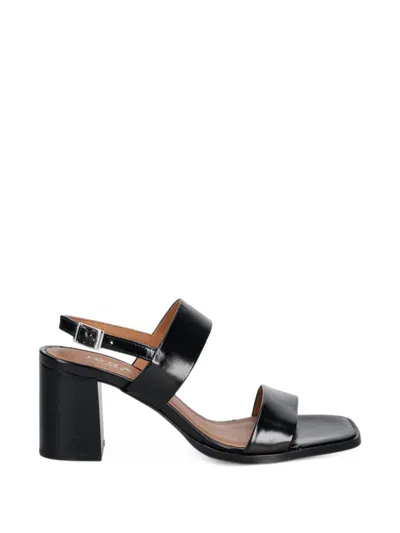 Jonak Paris Block-heel Leather Sandals In Black