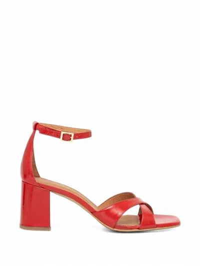 Jonak Paris Criss-cross Ankle-strap Heel Sandals In Red